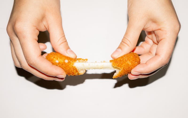 Mozzarella cheese sticks appetizer